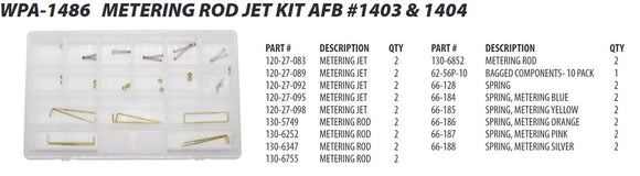 CALIBRATION KIT CARTER - EDELBROCK AFB 1403 1404