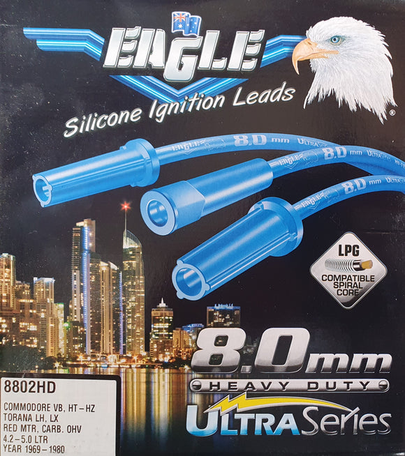 Lead Set H/Duty Holden HT-VB V8 Straight Distributor Boots