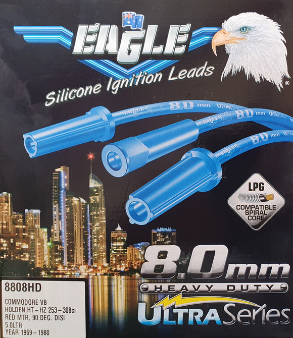 Lead Set H/Duty Holden HT-VB V8 90 Degree Distributor Boots