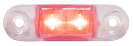 Red Clear LED Multi-volt Marker 200cm Cable