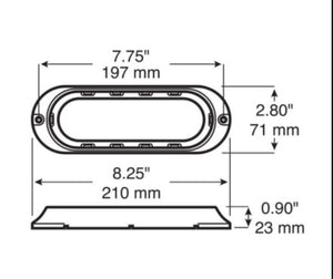 Bracket Oval suit 820 Series Lights Surface Mount Black