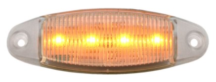 LED Amber/Clear Lens Marker Multi-volt