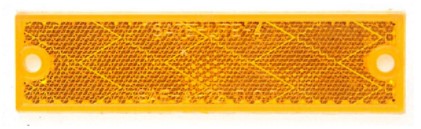 Reflector Amber 112mm x 29mm Adhesive/Screw Mount